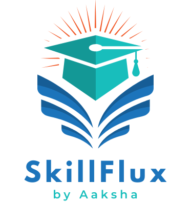 Home | Aaksha.in SkillFlux with name Logo