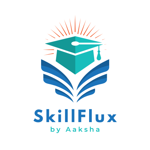 SkillFlux with name Logo | Aaksha.in